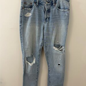 Abercrombie Ames Low Rise Slim Boyfriend Distressed Jeans 28